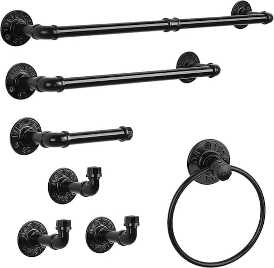 NEX™ 7-Piece Black Bathroom Hardware Set